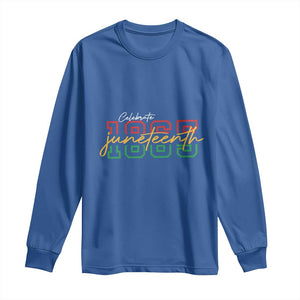 Black History Pride Long Sleeve Shirt Celebrate Juneteenth 1865 TS01 Royal Blue Print Your Wear