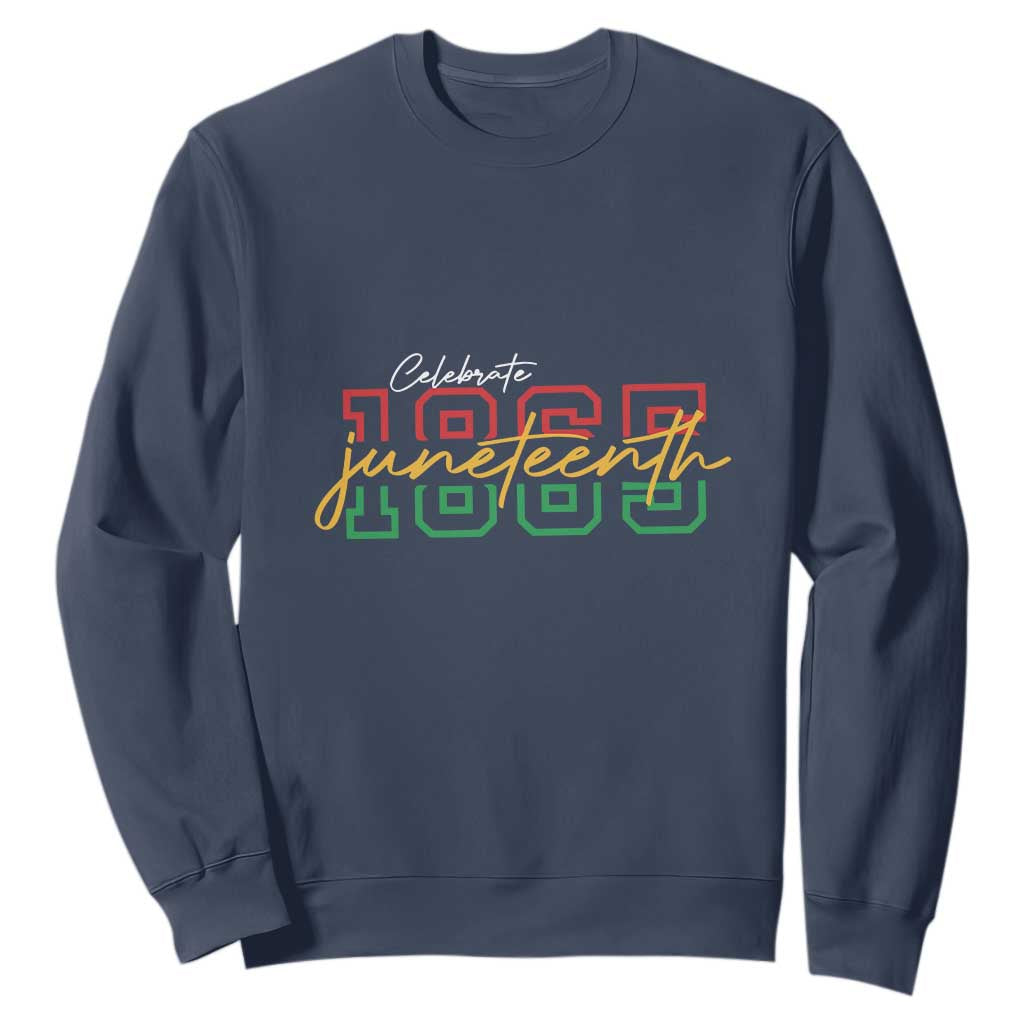 Black History Sweatshirt Celebrate Juneteenth 1865 TS01 Navy Printyourwear