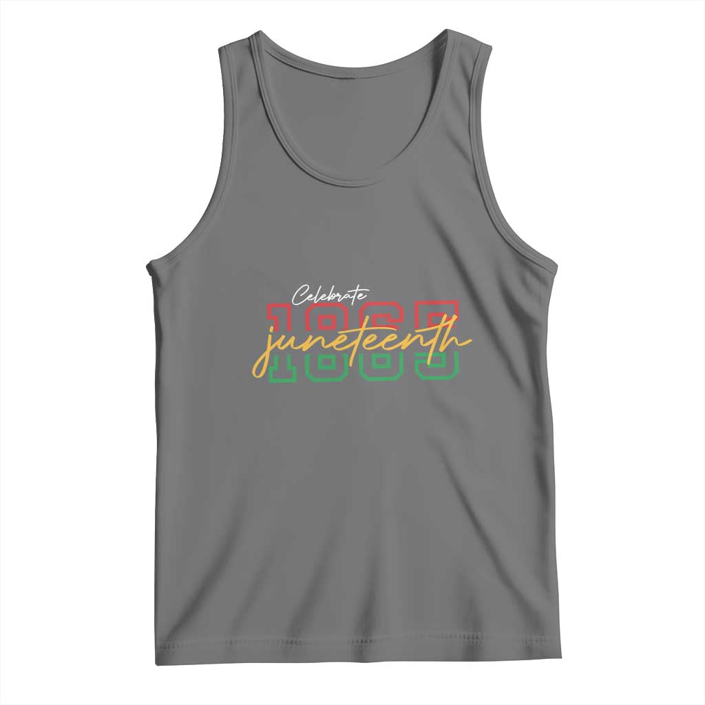 Black History Pride Tank Top Celebrate Juneteenth 1865 TS01 Black Heather Print Your Wear