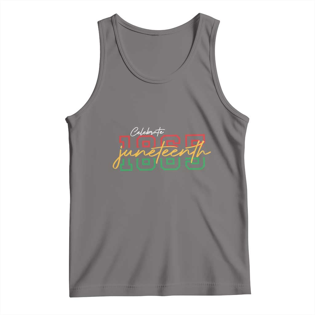 Black History Pride Tank Top Celebrate Juneteenth 1865 TS01 Deep Heather Print Your Wear
