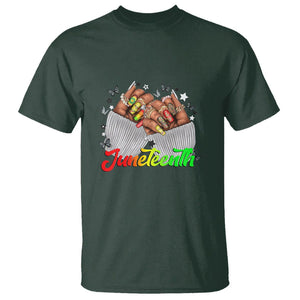 Queen Afro T Shirt Juneteenth 1865 TS01 Dark Forest Green Printyourwear