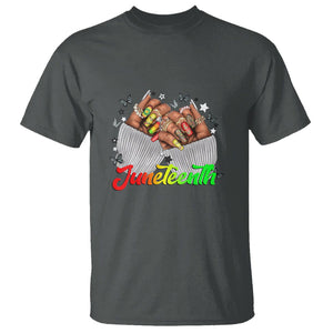 Queen Afro T Shirt Juneteenth 1865 TS01 Dark Heather Printyourwear