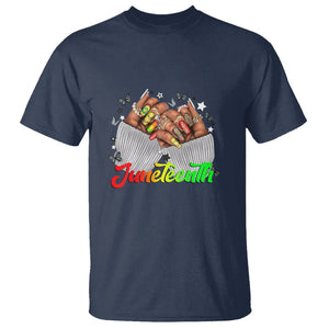 Queen Afro T Shirt Juneteenth 1865 TS01 Navy Printyourwear