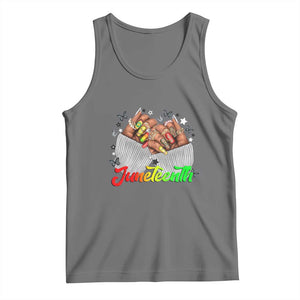 Juneteenth Celebration Tank Top Since 1865 Women Nails Butterflies TS01 Black Heather Print Your Wear