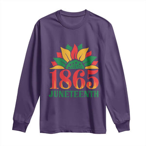 Juneteenth 1865 Sunflower Long Sleeve Shirt Celebrate African American Freedom Day TS01 Purple Print Your Wear