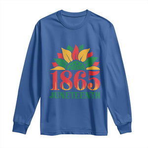 Juneteenth 1865 Sunflower Long Sleeve Shirt Celebrate African American Freedom Day TS01 Royal Blue Print Your Wear