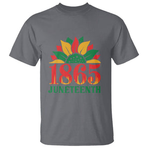 Sunflower T Shirt 1865 Juneteenth Celebrate African American Freedom Day for Women TS01 Charcoal Printyourwear