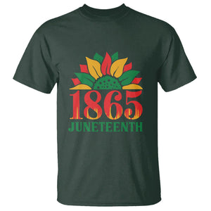 Sunflower T Shirt 1865 Juneteenth Celebrate African American Freedom Day for Women TS01 Dark Forest Green Printyourwear