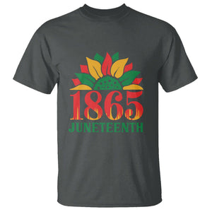 Sunflower T Shirt 1865 Juneteenth Celebrate African American Freedom Day for Women TS01 Dark Heather Printyourwear