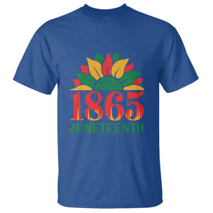 Sunflower T Shirt 1865 Juneteenth Celebrate African American Freedom Day for Women TS01 Royal Blue Printyourwear