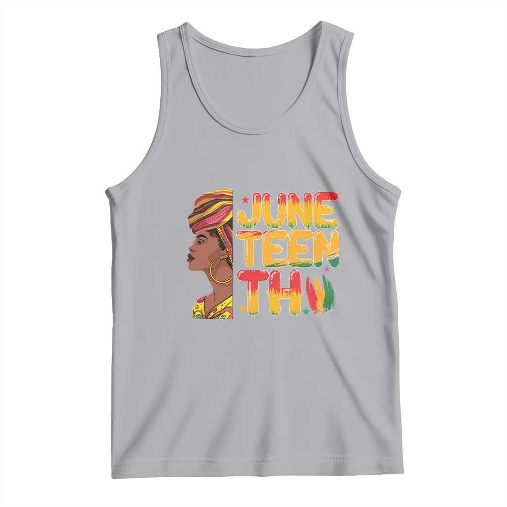 Juneteenth Black Woman Tank Top Black History African American Ladies TS01 Athletic Heather Print Your Wear