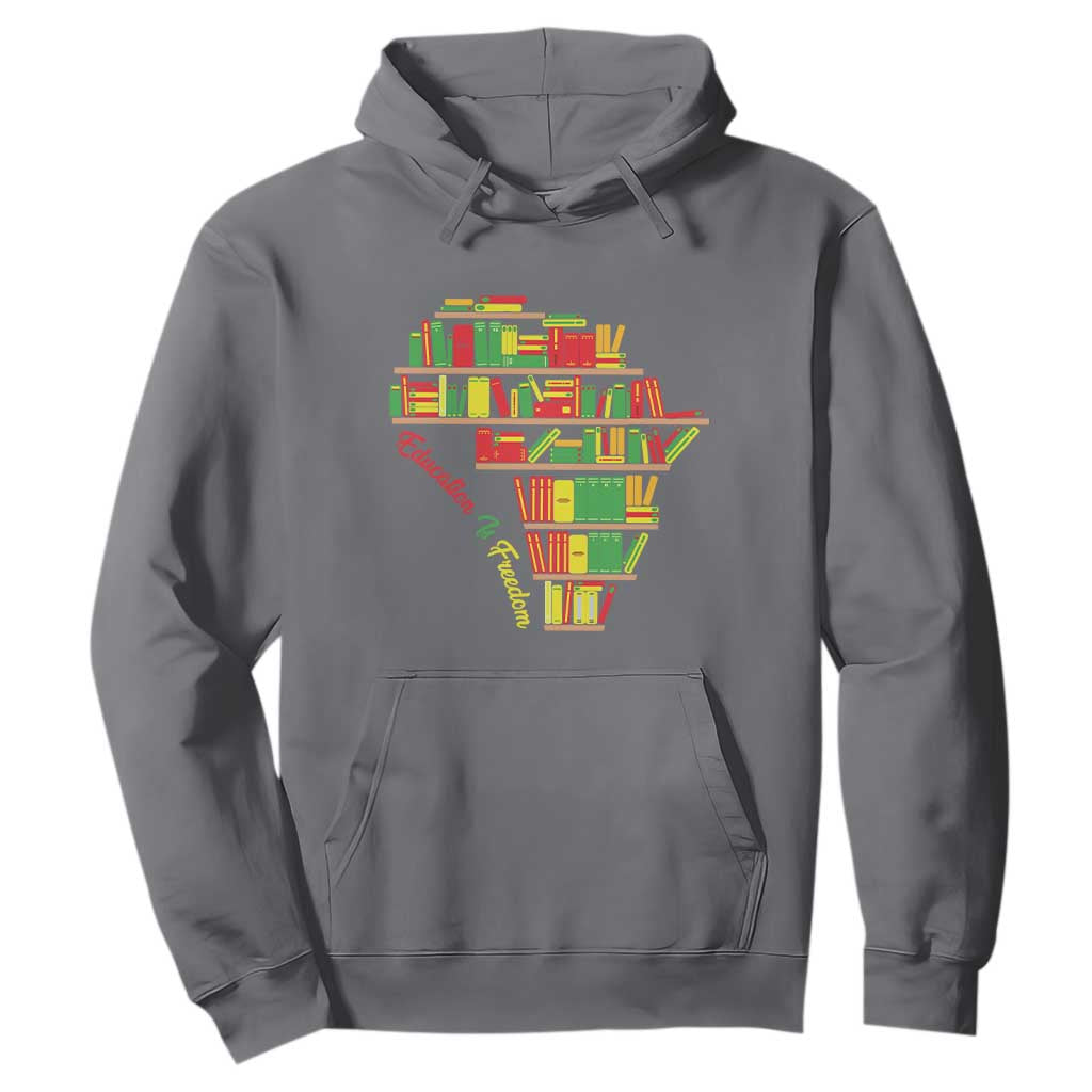 Juneteenth Hoodie Education Is Freedom TS01 Charcoal Printyourwear