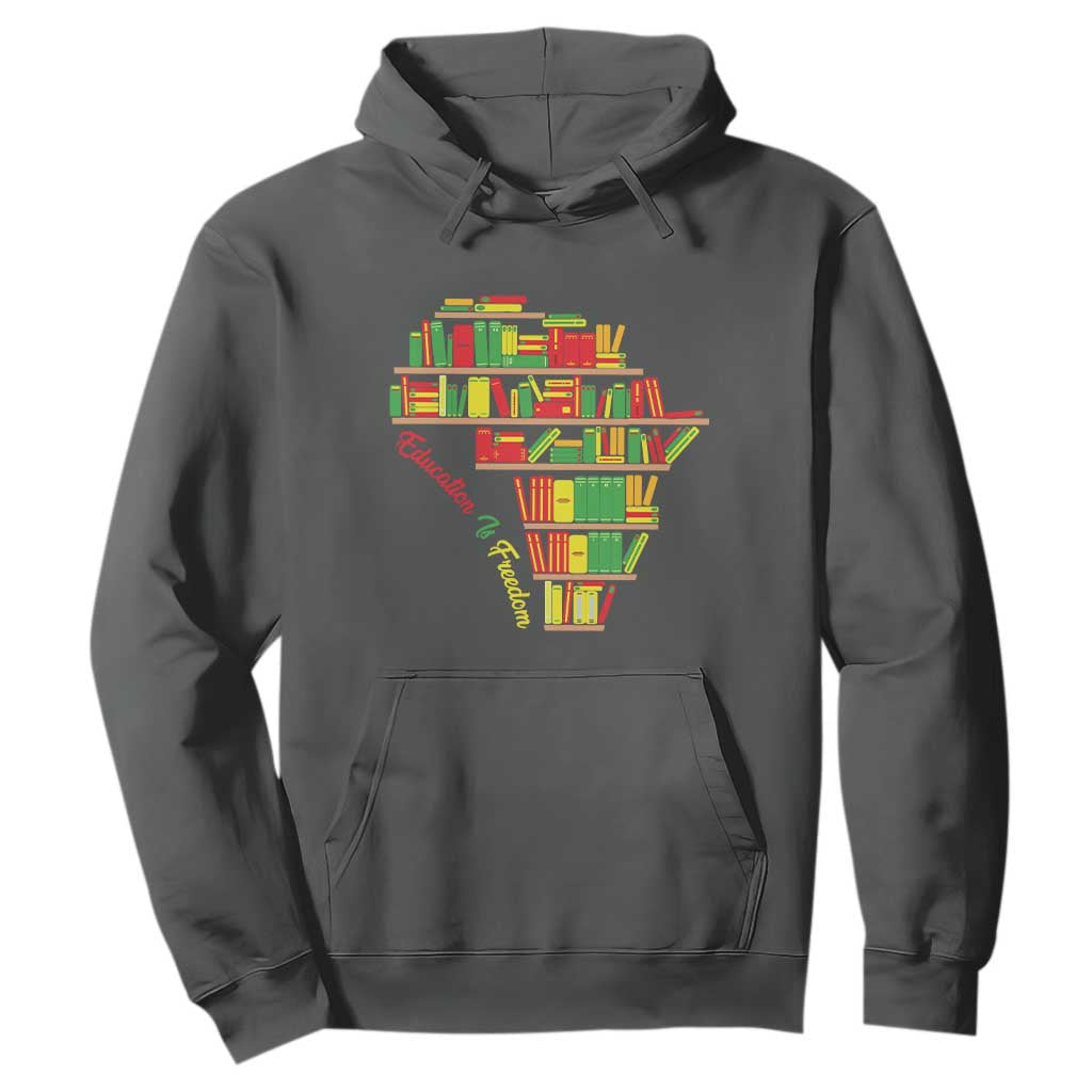 Juneteenth Hoodie Education Is Freedom TS01 Dark Heather Printyourwear