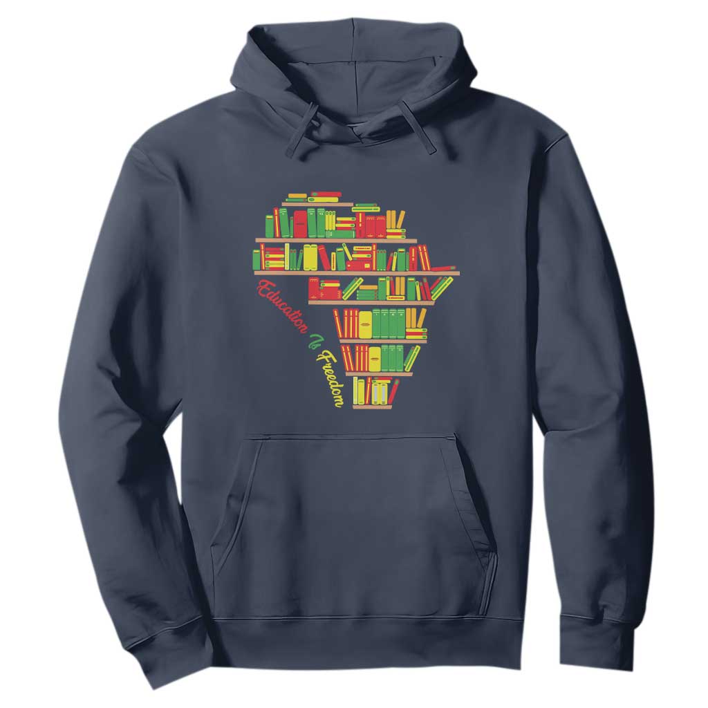 Juneteenth Hoodie Education Is Freedom TS01 Navy Printyourwear