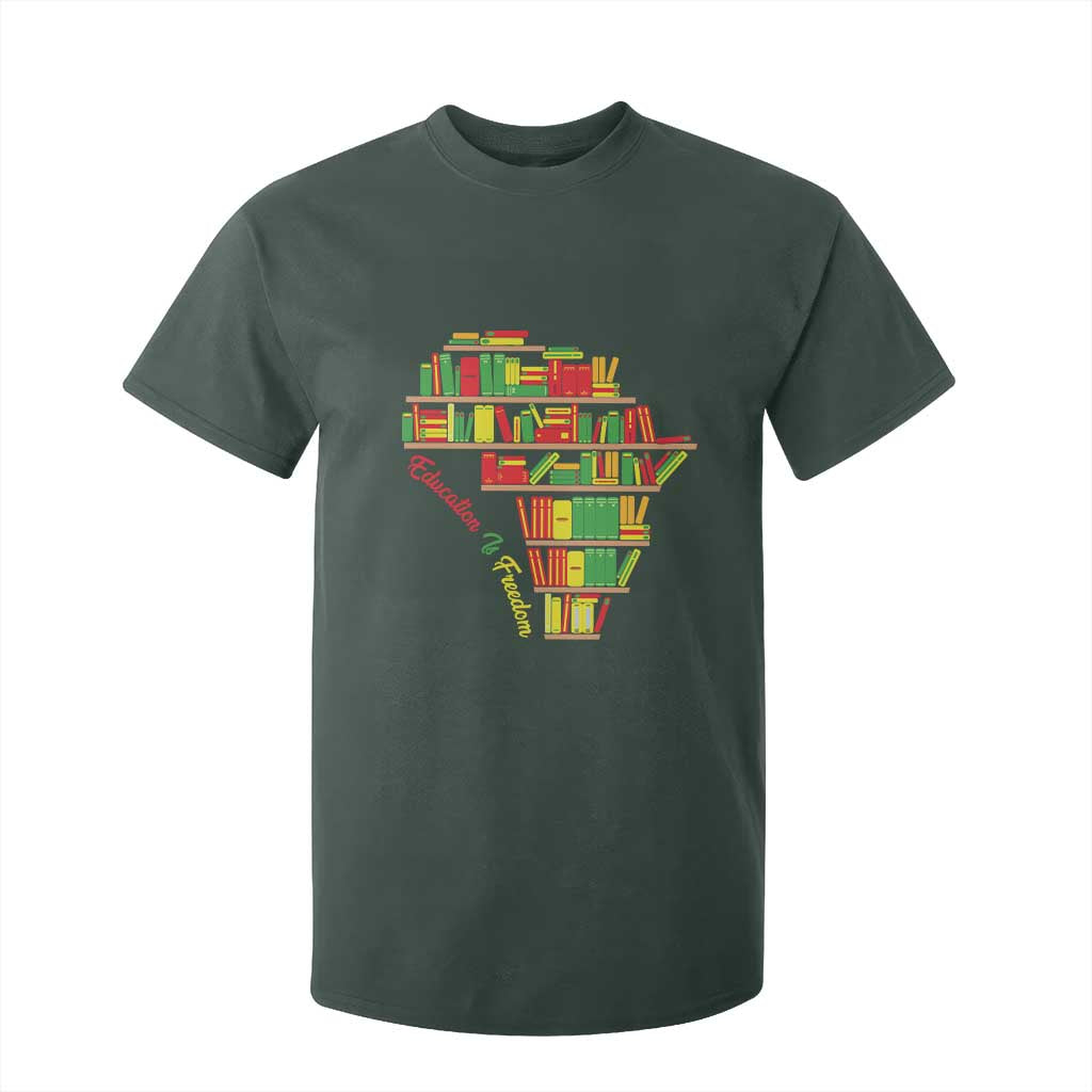 Education Is Freedom T Shirt For Kid African American History TS01 Dark Forest Green Print Your Wear