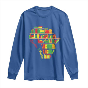 Education Is Freedom Long Sleeve Shirt African American History TS01 Royal Blue Print Your Wear