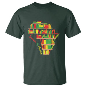 Juneteenth T Shirt Education Is Freedom TS01 Dark Forest Green Printyourwear