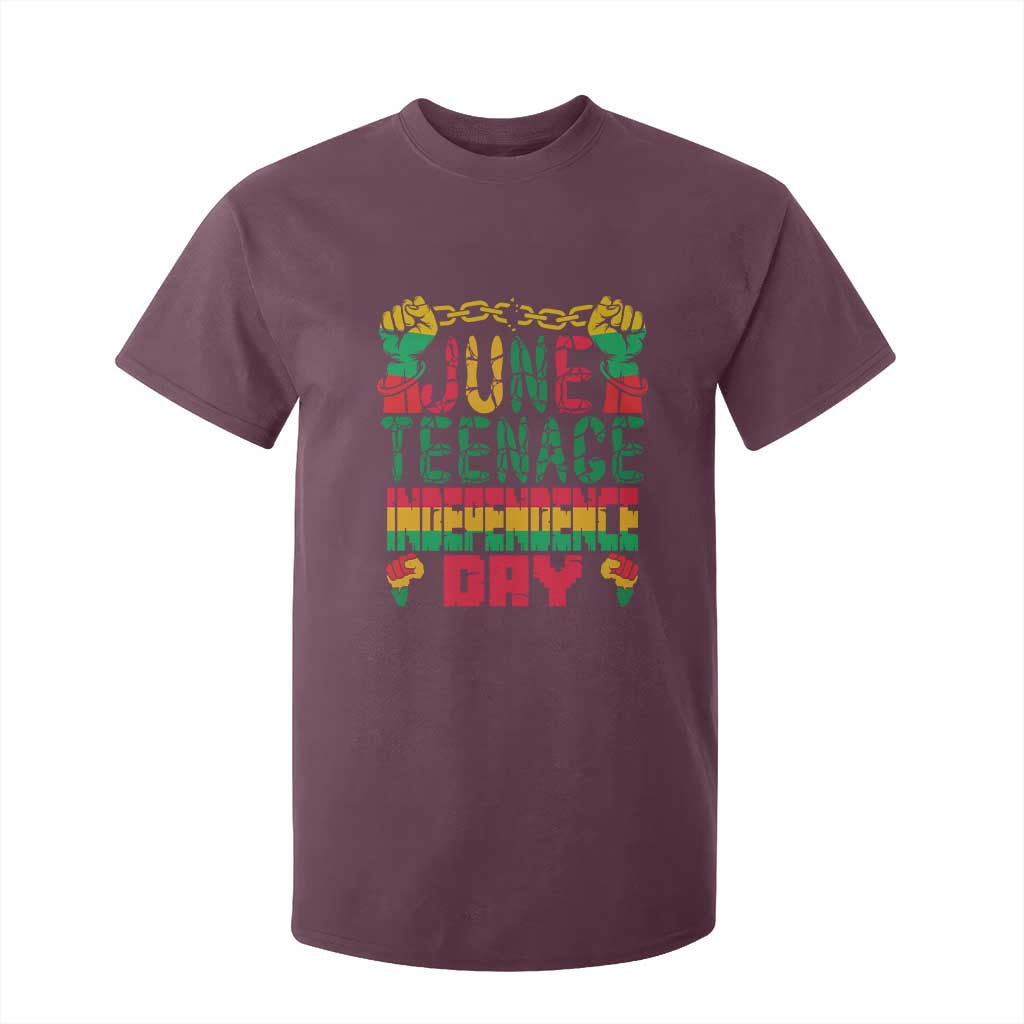 Juneteenth 1865 Independence Day T Shirt For Kid TS01 Maroon Print Your Wear