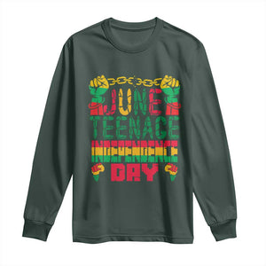 Juneteenth 1865 Independence Day Long Sleeve Shirt TS01 Dark Forest Green Print Your Wear