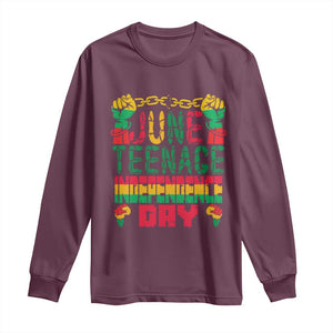 Juneteenth 1865 Independence Day Long Sleeve Shirt TS01 Maroon Print Your Wear