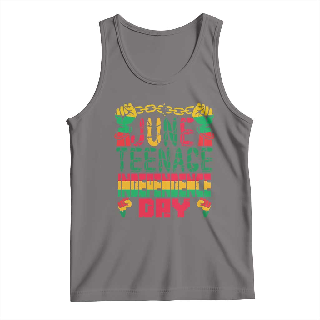 Juneteenth 1865 Independence Day Tank Top TS01 Deep Heather Print Your Wear