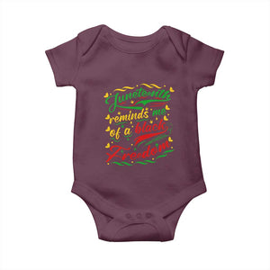 Black History Pride Baby Onesie Juneteenth Reminds Me Of a Black Freedom TS01 Maroon Print Your Wear