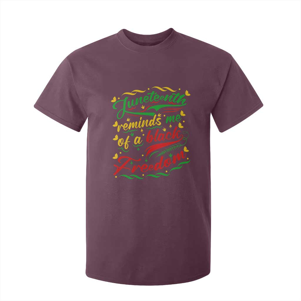 Black History Pride T Shirt For Kid Juneteenth Reminds Me Of a Black Freedom TS01 Maroon Print Your Wear
