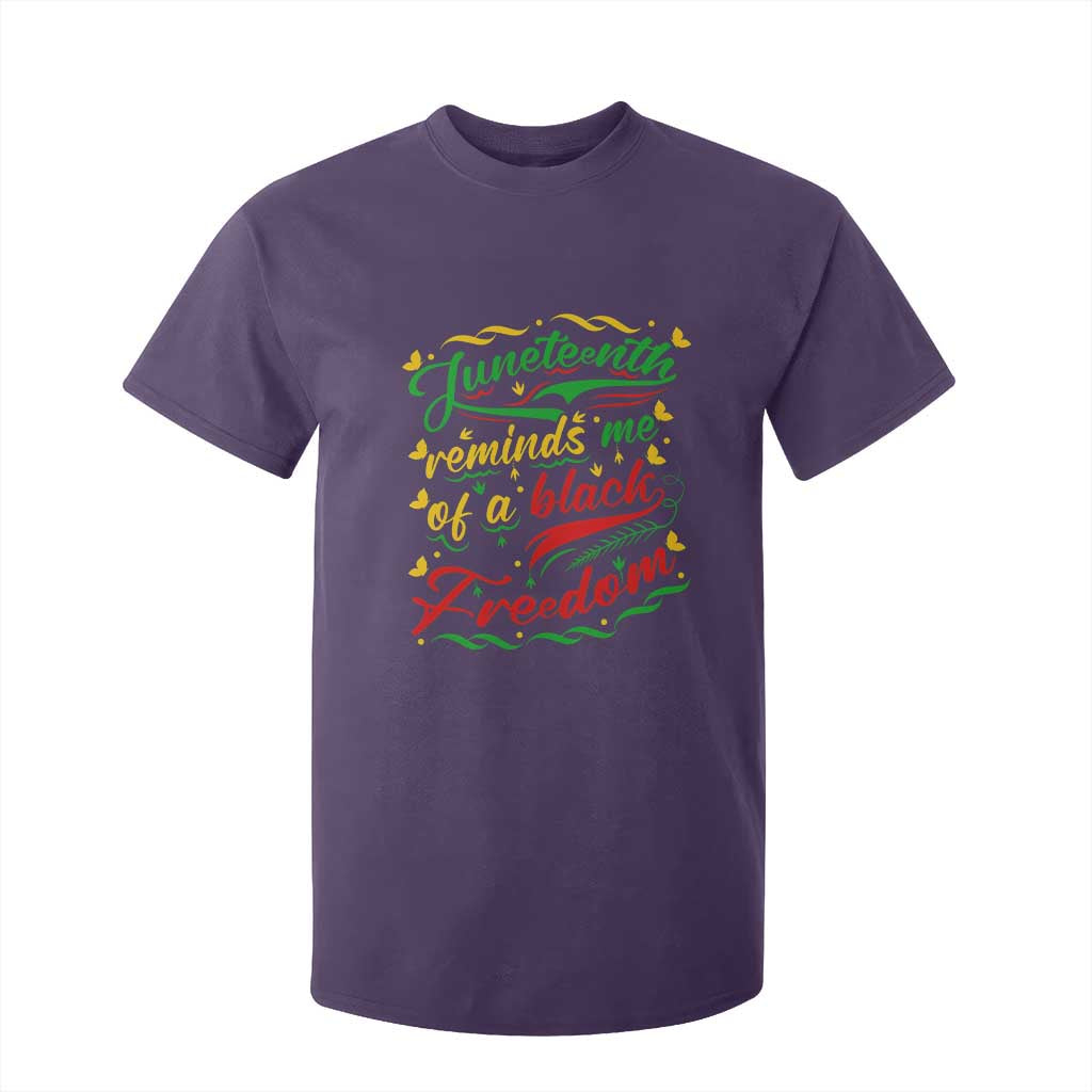 Black History Pride T Shirt For Kid Juneteenth Reminds Me Of a Black Freedom TS01 Purple Print Your Wear
