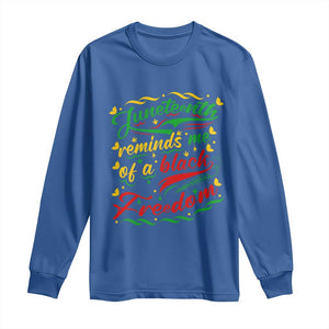 Black History Pride Long Sleeve Shirt Juneteenth Reminds Me Of a Black Freedom TS01 Royal Blue Print Your Wear