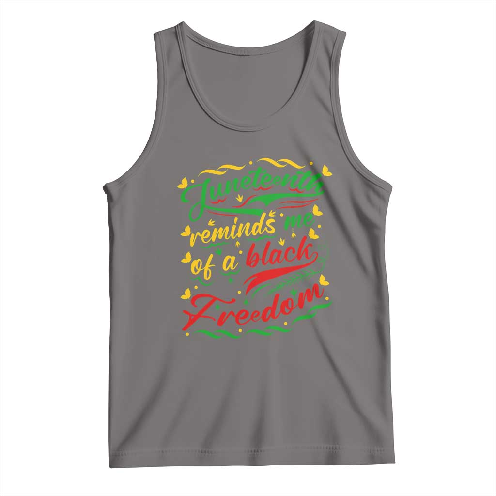 Black History Pride Tank Top Juneteenth Reminds Me Of a Black Freedom TS01 Deep Heather Print Your Wear