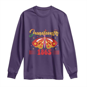 Juneteenth 1865 Butterfly Long Sleeve Shirt TS01 Purple Print Your Wear