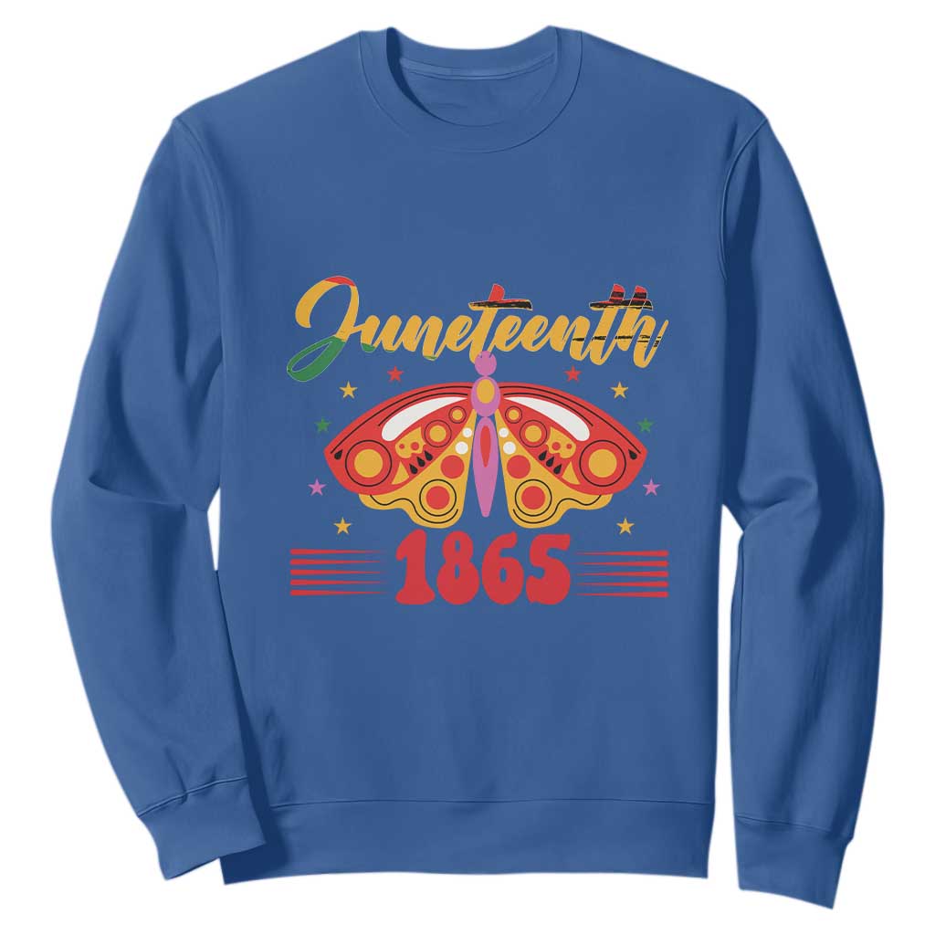 Butterfly Theme Sweatshirt Juneteenth 1865 TS01 Royal Blue Printyourwear