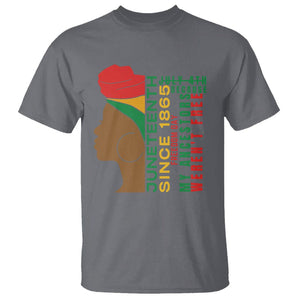 Juneteenth Since 1865 T Shirt My Ancestors Weren't Free TS01 Charcoal Printyourwear