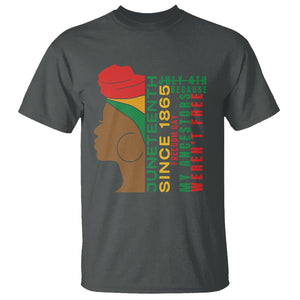 Juneteenth Since 1865 T Shirt My Ancestors Weren't Free TS01 Dark Heather Printyourwear