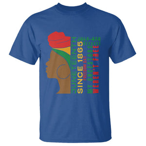 Juneteenth Since 1865 T Shirt My Ancestors Weren't Free TS01 Royal Blue Printyourwear