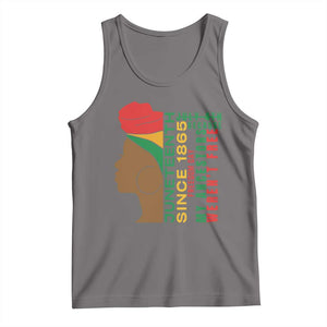 Juneteenth Since 1865 Tank Top My Ancestors Weren't Free TS01 Deep Heather Print Your Wear