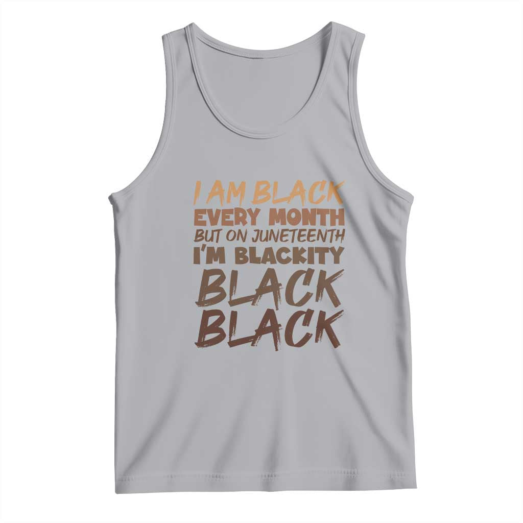 Black History Pride Tank Top But On Juneteenth I'm Blackity TS01 Athletic Heather Print Your Wear