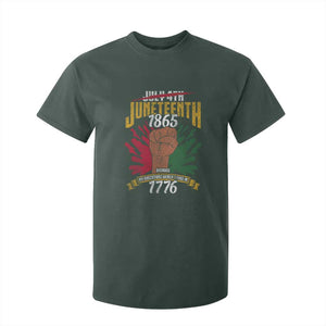 Juneteenth Since 1865 T Shirt For Kid My Ancestors Weren't Free In 1776 TS01 Dark Forest Green Print Your Wear