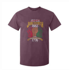 Juneteenth Since 1865 T Shirt For Kid My Ancestors Weren't Free In 1776 TS01 Maroon Print Your Wear
