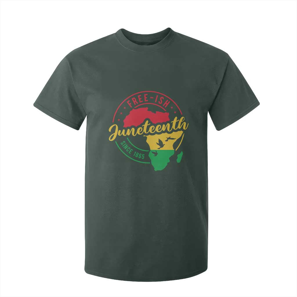 Free-ish Juneteenth Since 1865 T Shirt For Kid TS01 Dark Forest Green Print Your Wear