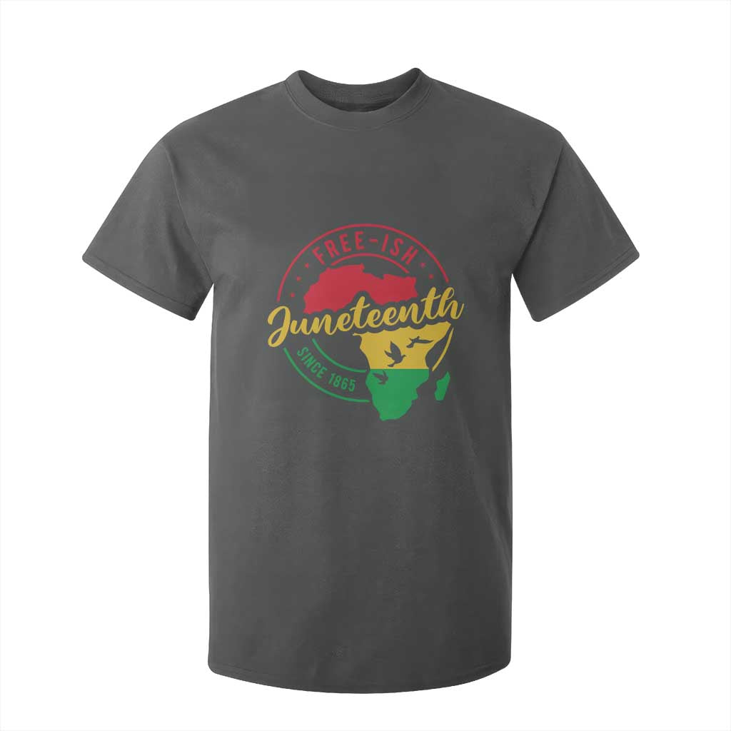 Free-ish Juneteenth Since 1865 T Shirt For Kid TS01 Dark Heather Print Your Wear