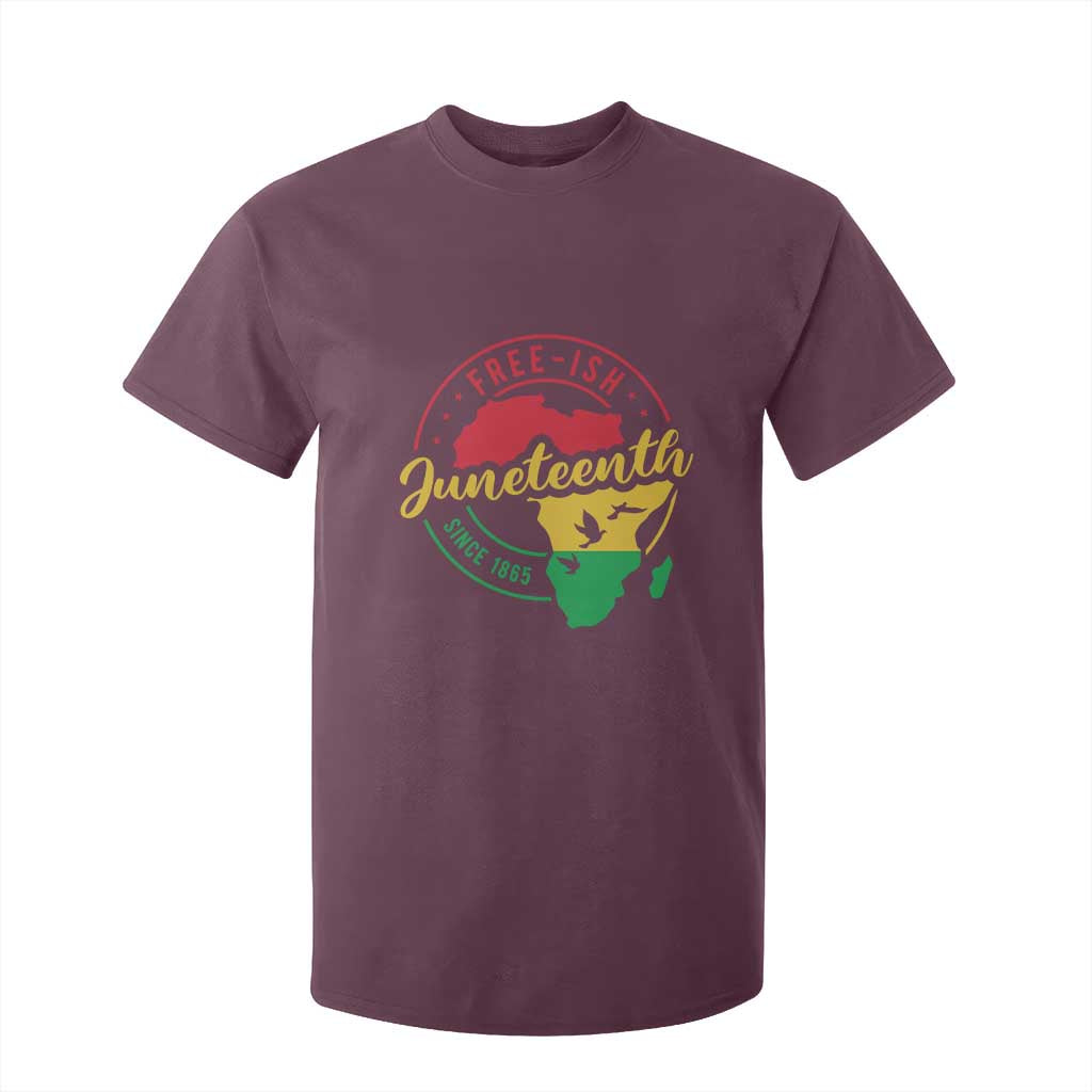 Free-ish Juneteenth Since 1865 T Shirt For Kid TS01 Maroon Print Your Wear