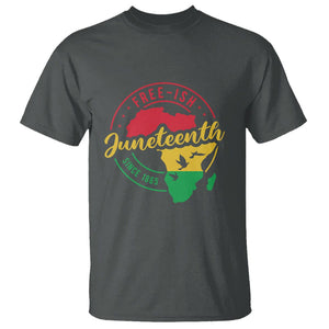 Free-ish Juneteenth Since 1865 T Shirt TS01 Dark Heather Printyourwear