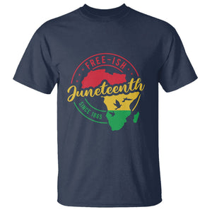 Free-ish Juneteenth Since 1865 T Shirt TS01 Navy Printyourwear