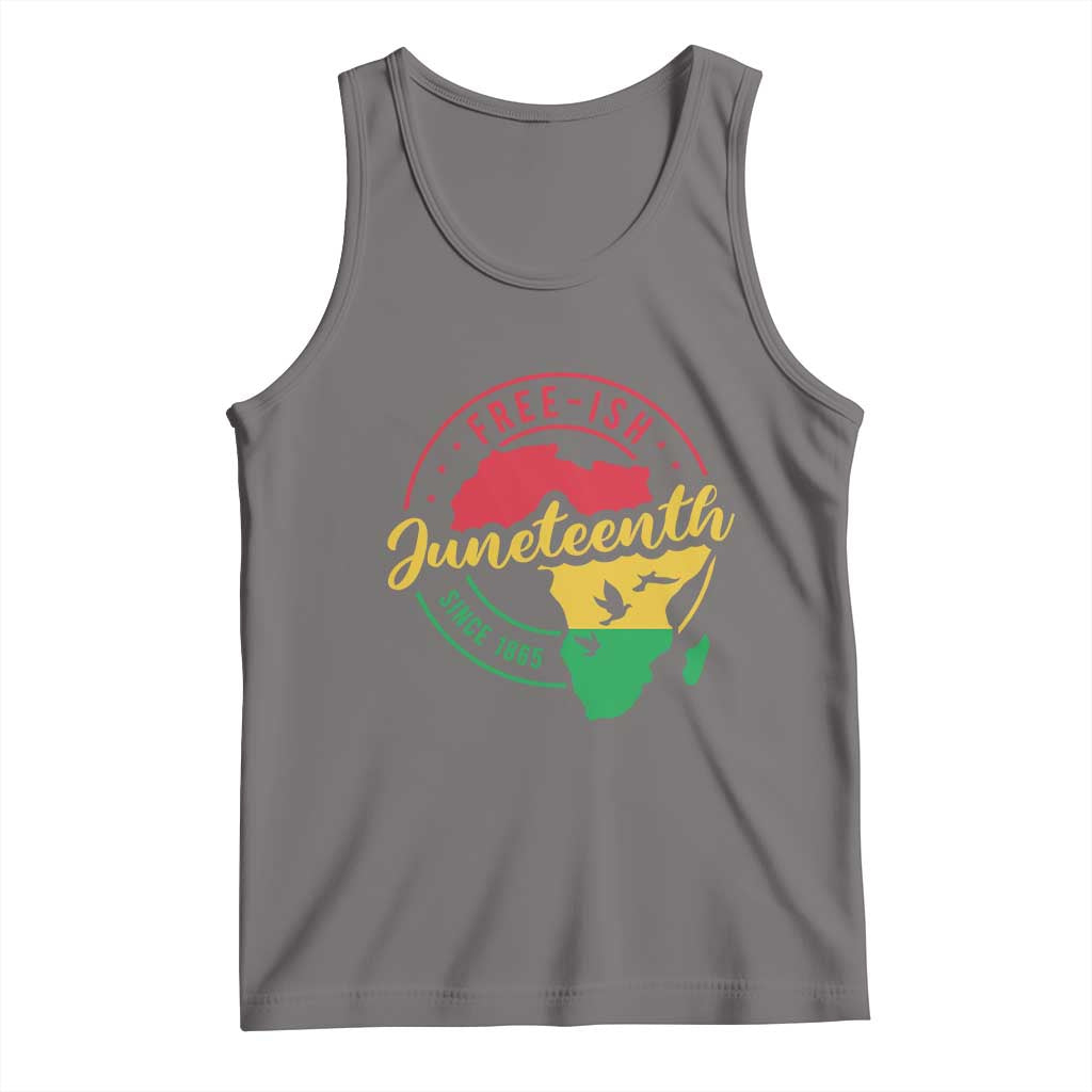 Free-ish Juneteenth Since 1865 Tank Top TS01 Deep Heather Print Your Wear