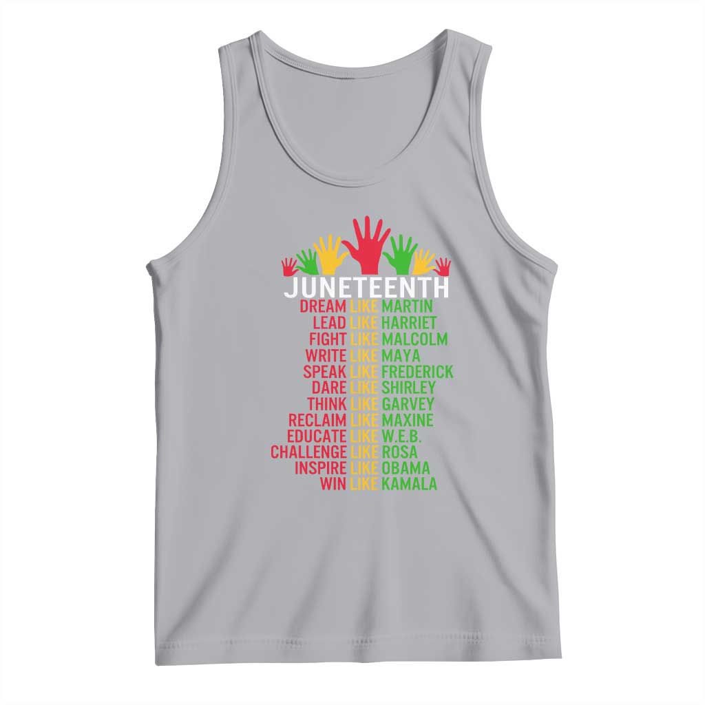 Juneteenth 1865 Tank Top Dream Like Leaders TS01 Athletic Heather Print Your Wear