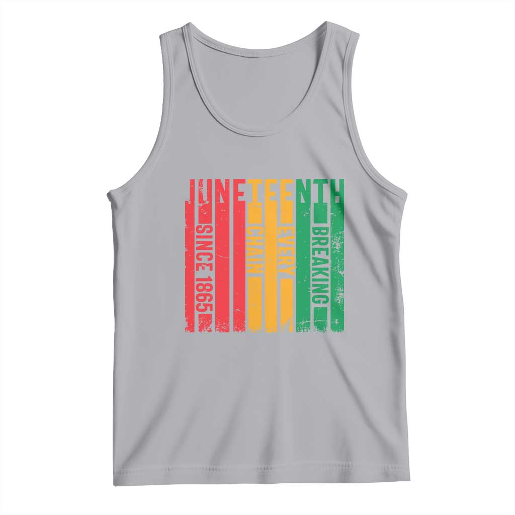 Juneteenth Since 1865 Tank Top Breaking Every Chain TS01 Athletic Heather Print Your Wear