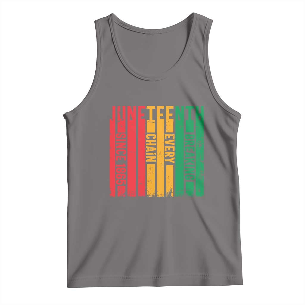 Juneteenth Since 1865 Tank Top Breaking Every Chain TS01 Deep Heather Print Your Wear