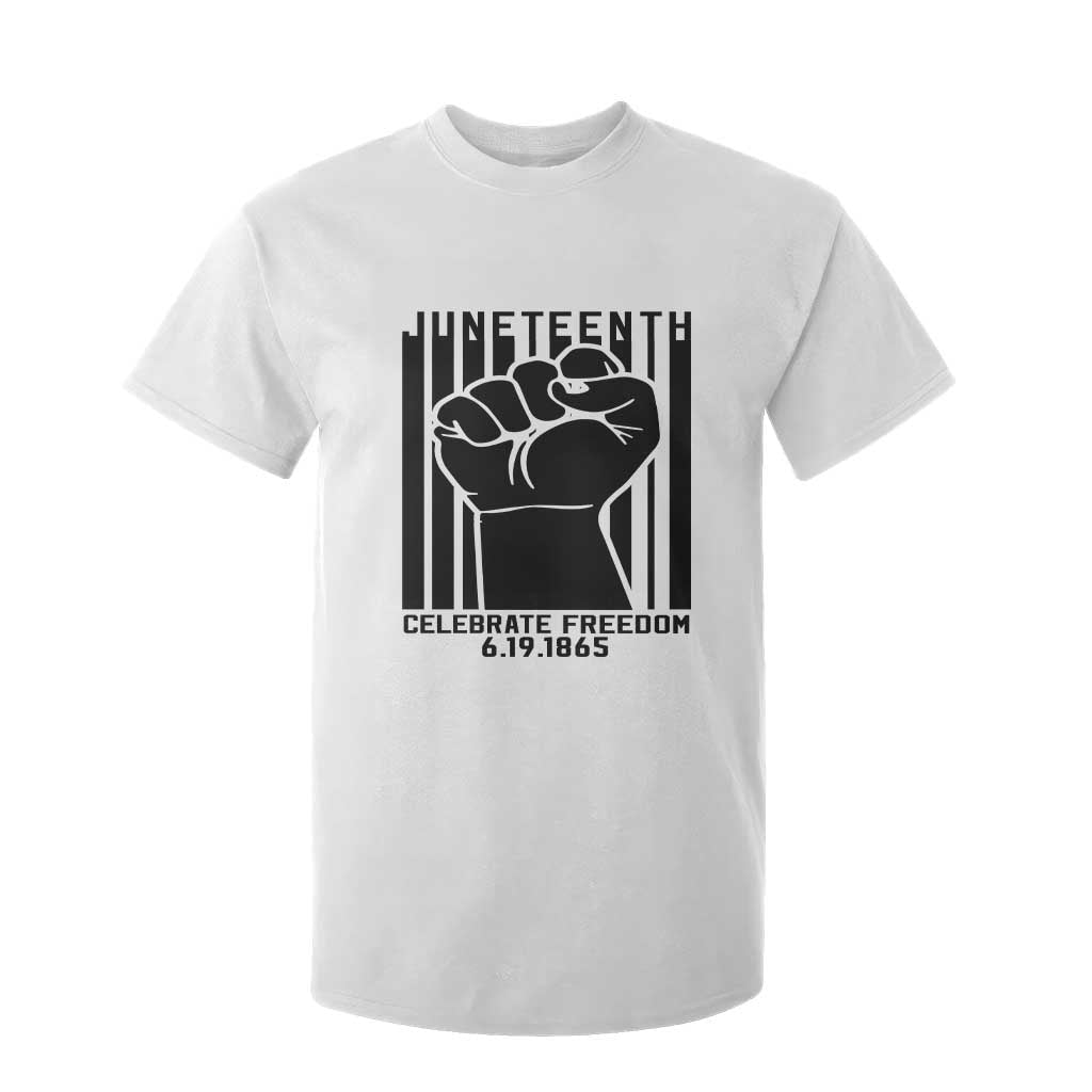 Juneteenth 1865 Independence T Shirt For Kid Celebrate Freedom Raised Fist TS01 White Print Your Wear