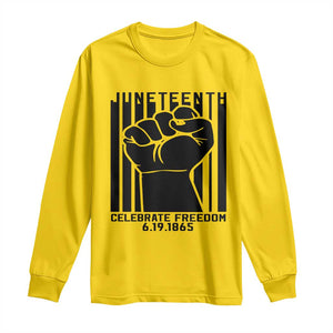 Juneteenth 1865 Independence Long Sleeve Shirt Celebrate Freedom Raised Fist TS01 Daisy Print Your Wear